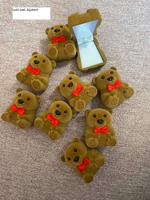 Lot cutie inel logodna bijuterii cercei model trandafir inima scoica