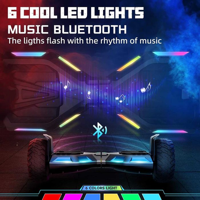 Ховърборд SISIGAD 8.5" Off Road Hoverboard Bluetooth, LED, All Terrain