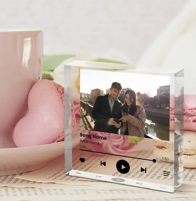 Акрилен музикален диск, персонализиран със снимка, заглавие