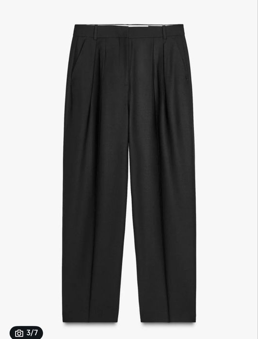 ZARA нов лимитиран черен костюм с вълна