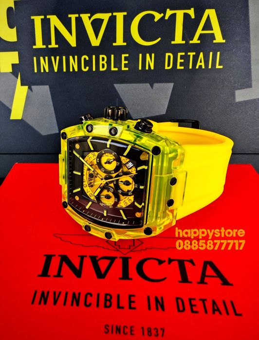 INVICTA S1 Rally yellow 49 mm, Инвикта нов ръчен часовник