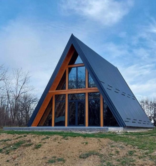 Cabane A-frem din lemn