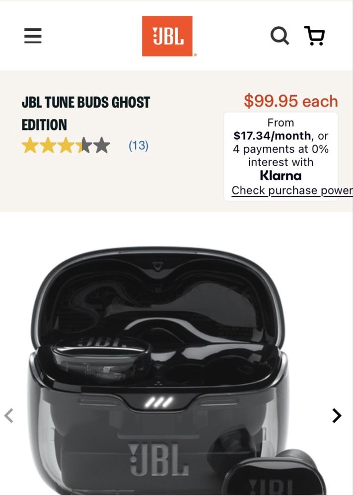 JBL tune buds ghost edition