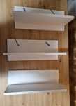 Set 3 Etajere albe 50 cm – cu kit complet de montaj