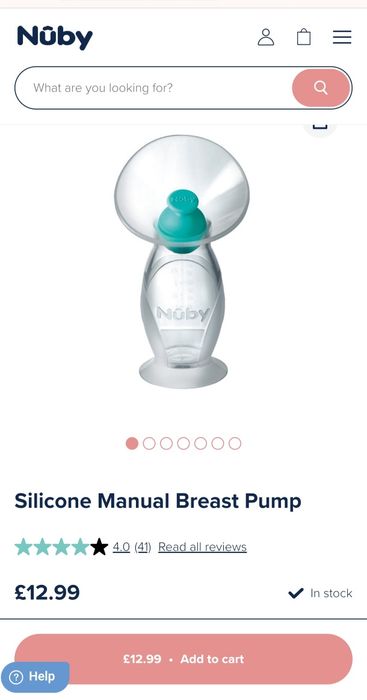 Нова ръчна помпа за кърма Nuby + подарък