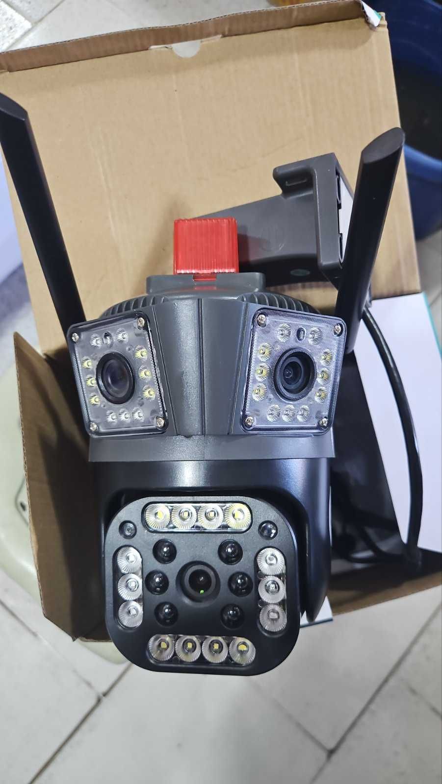 Тройна камера за наблюдение 4G, PTZ, TSS-JT3-4G с 3 обектива, 5X Zoom