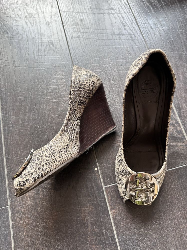 Сандали обувки Vicini Tapeet Италия Tory Burch кожа от питон