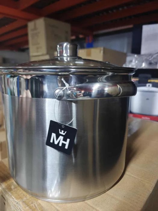 Големи тенджери с ДЕБЕЛО ДЪНО 3-слоя от 5.6л-19л