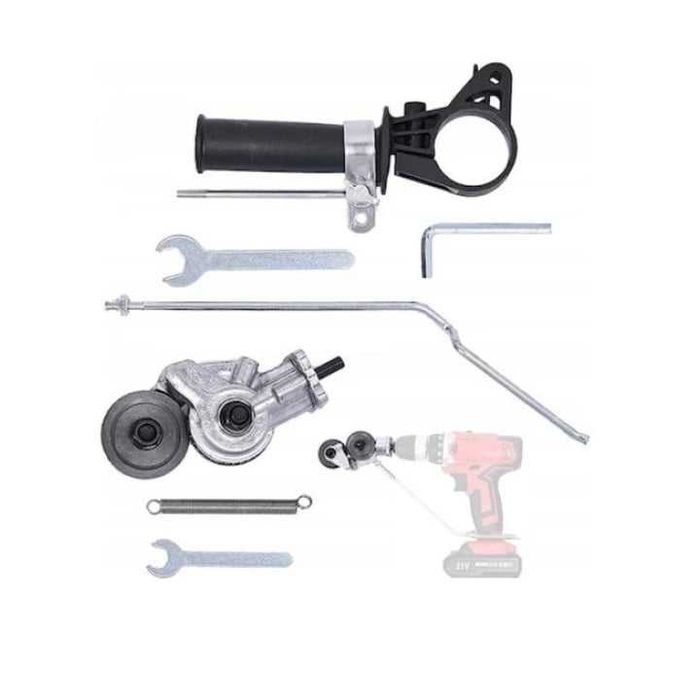 Set adaptor cu role pentru taiat tabla si materiale din fier, cu maner