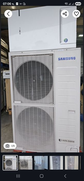 2 броя термопомпи Samsung TDM 16kw + подови и стенни климатични тела