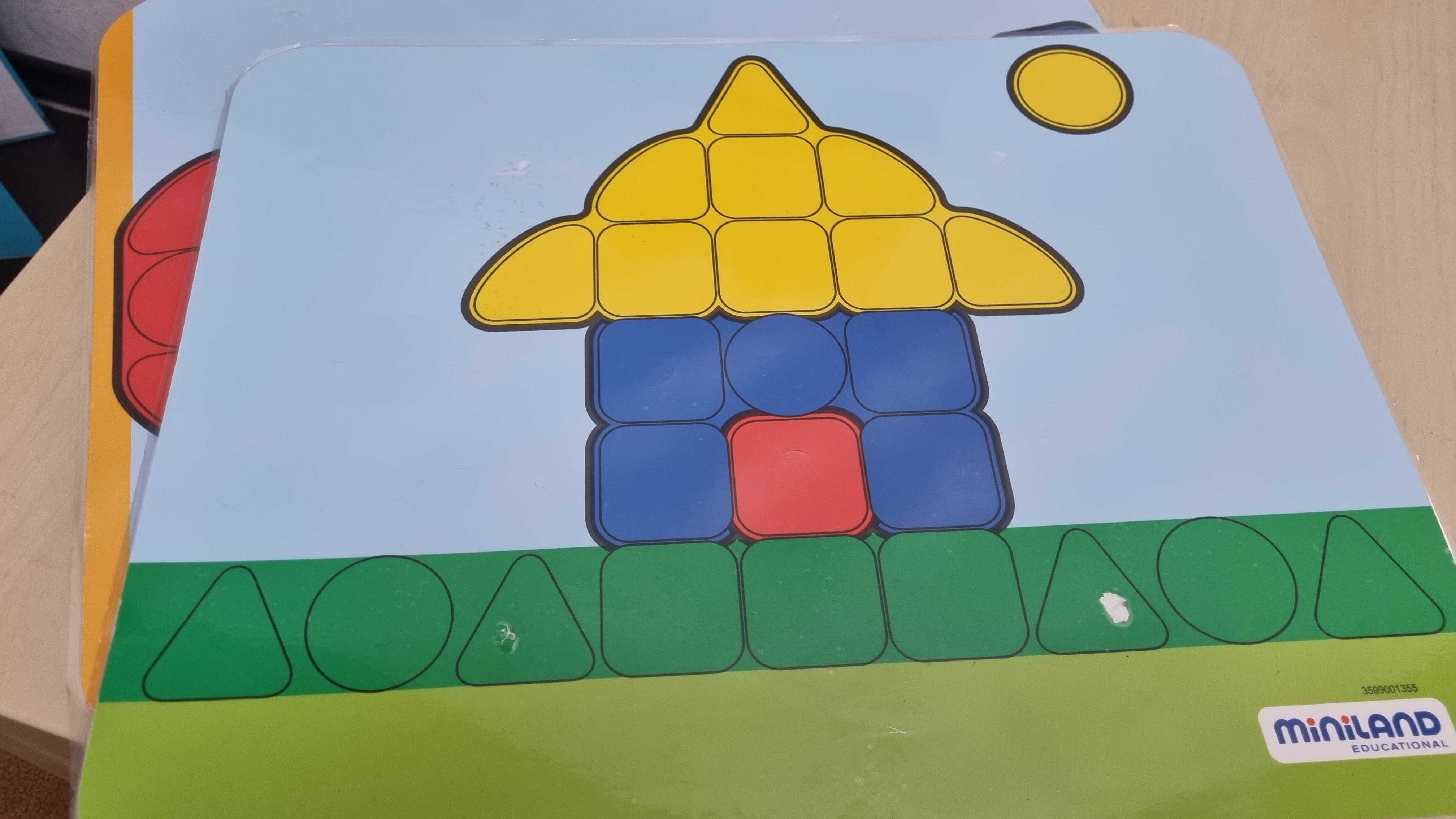 Joc educativ mozaic gigant Miniland, 64 piese