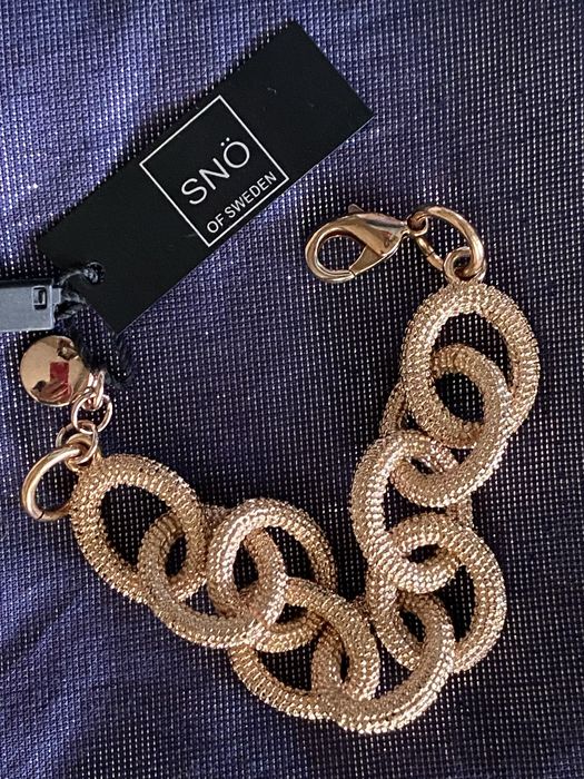 Гривна верижка в цвят розово злато, Sno of Sweden, с етикет