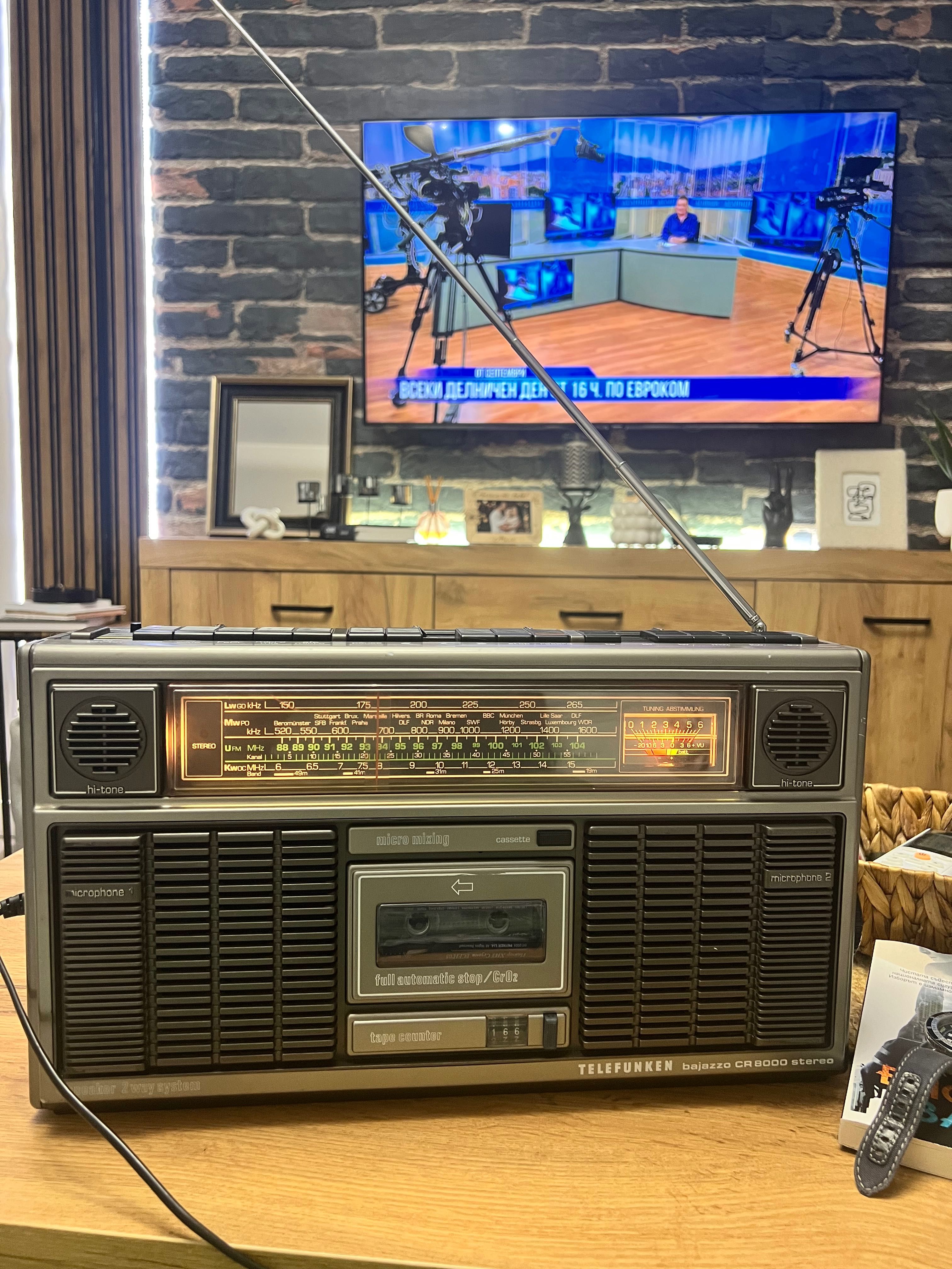 Ретро радиокасетофон Telefunken 1979тод.колекционерска работеща машина