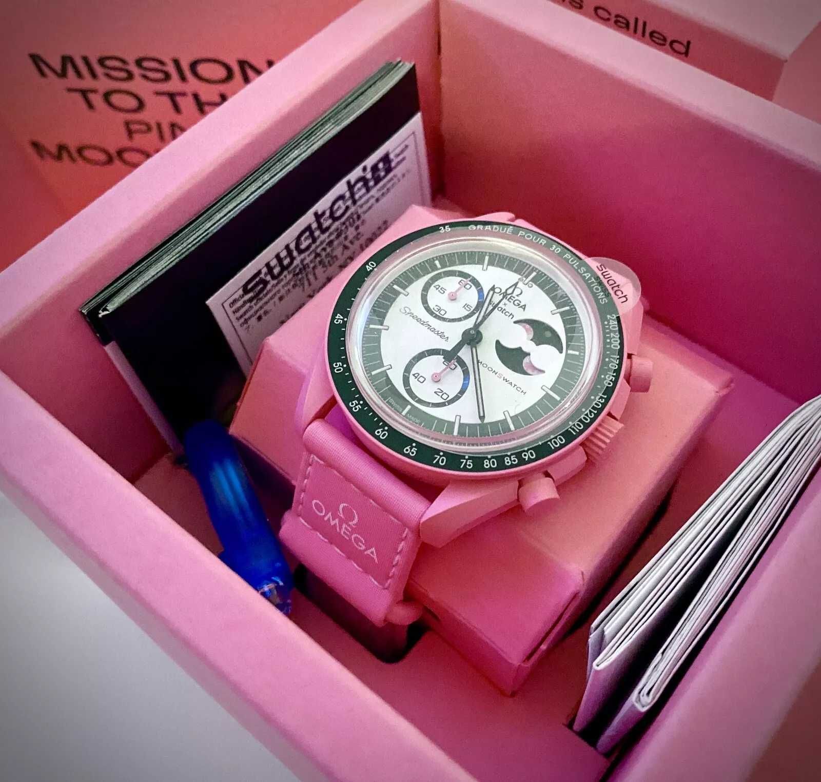 Swatch Omega Moonswatch Mission To The Pink Moonphase