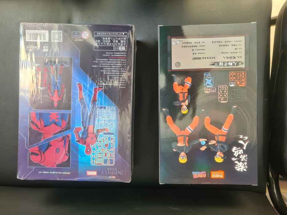 Naruto & Spiderman Plastic model kits