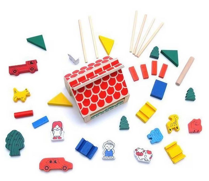 Дървен конструктор къща / дървени играчки на woodentoys.olx.bg