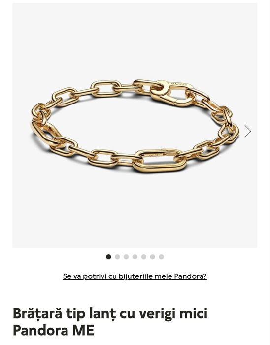 Brățară Pandora placata cu aur+ talisman perla de cultura