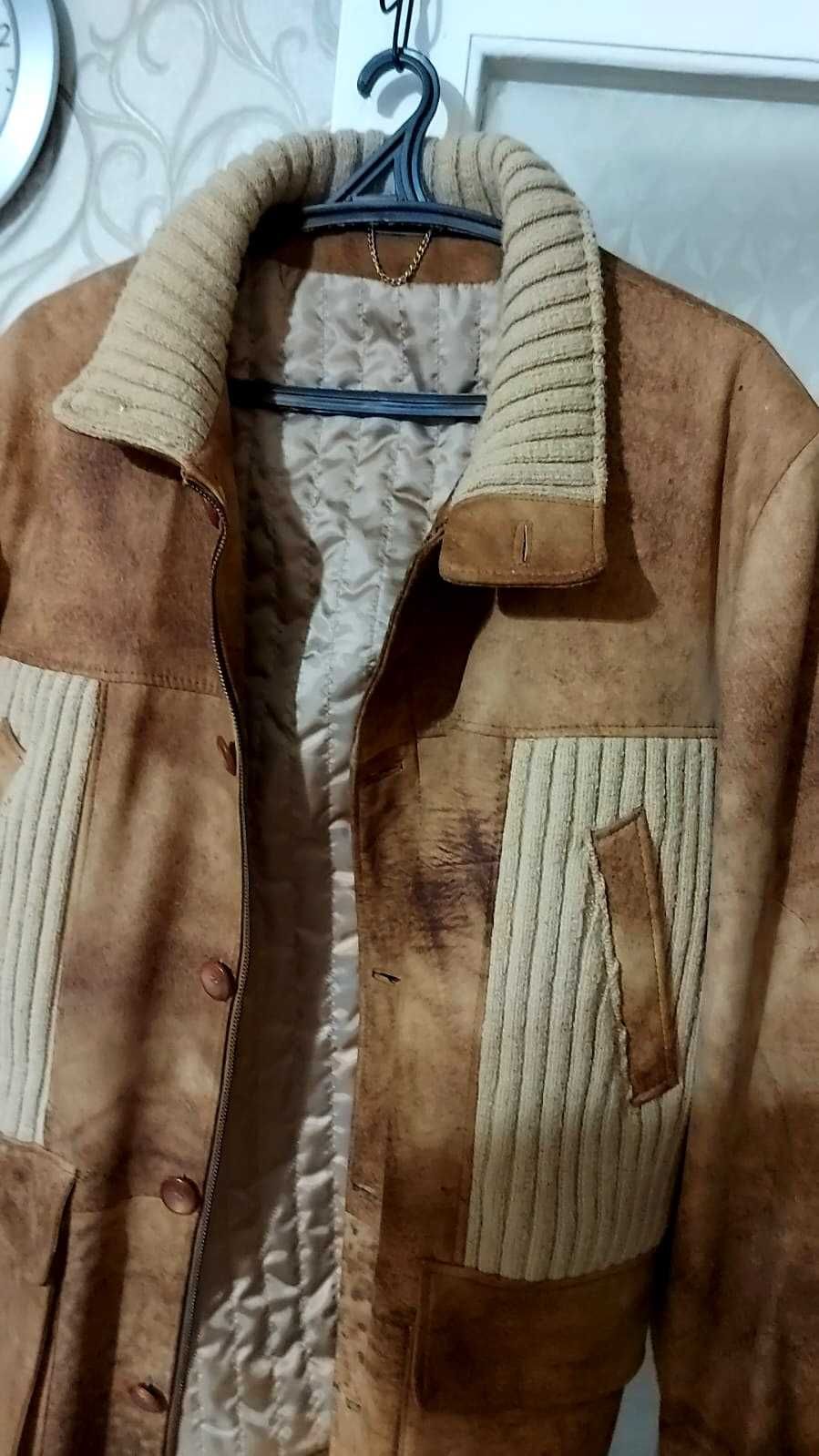 Куртка замшевая комбинированная