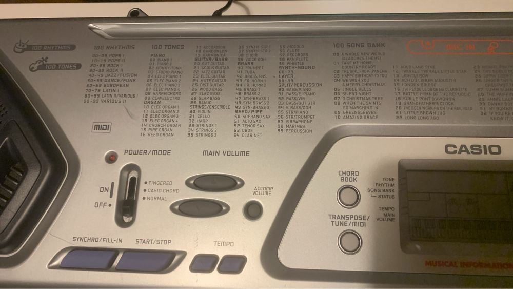 Orga electronica CASIO CTK-491