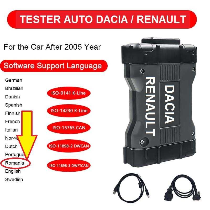 Tester/Diagnoza Can Clip profesional pentru Dacia/Renault in lb Romana