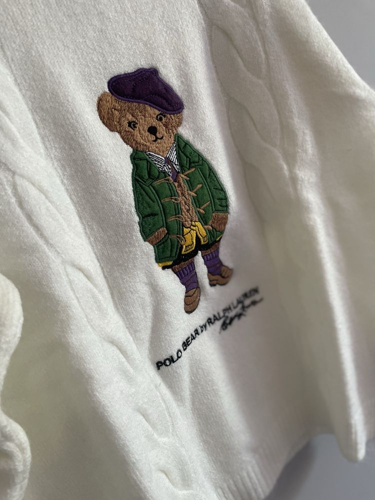Дамски пуловер с мече Polo