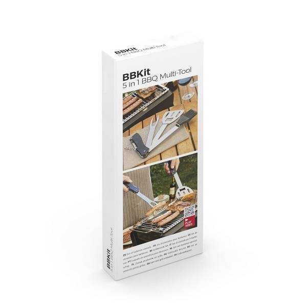 Set 5 ustensile pentru gratar, din otel inoxidabil, tip briceag