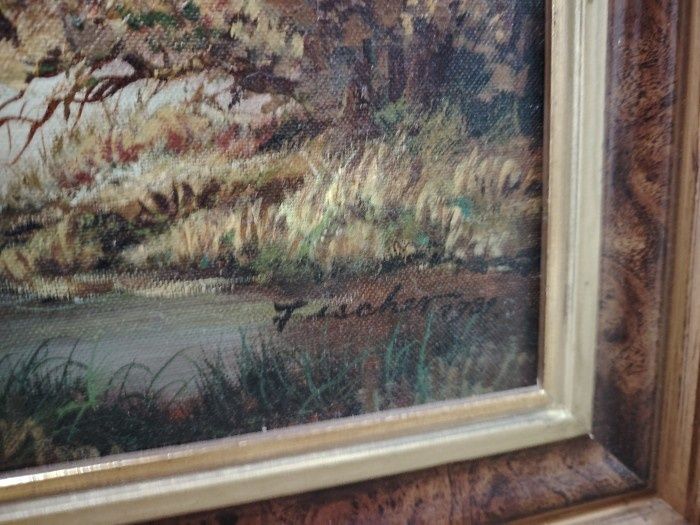 Tablou Pictura in ulei lucrare deosebita semnata încadrata într-o ram