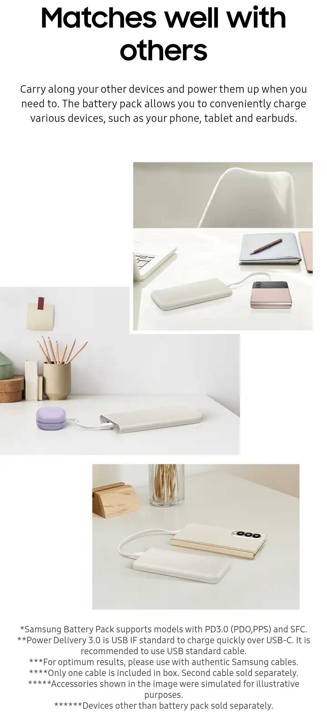 Samsung 10000mAh Power Bank PD-25W for Galaxy Ultra 24 25 iPhone 16