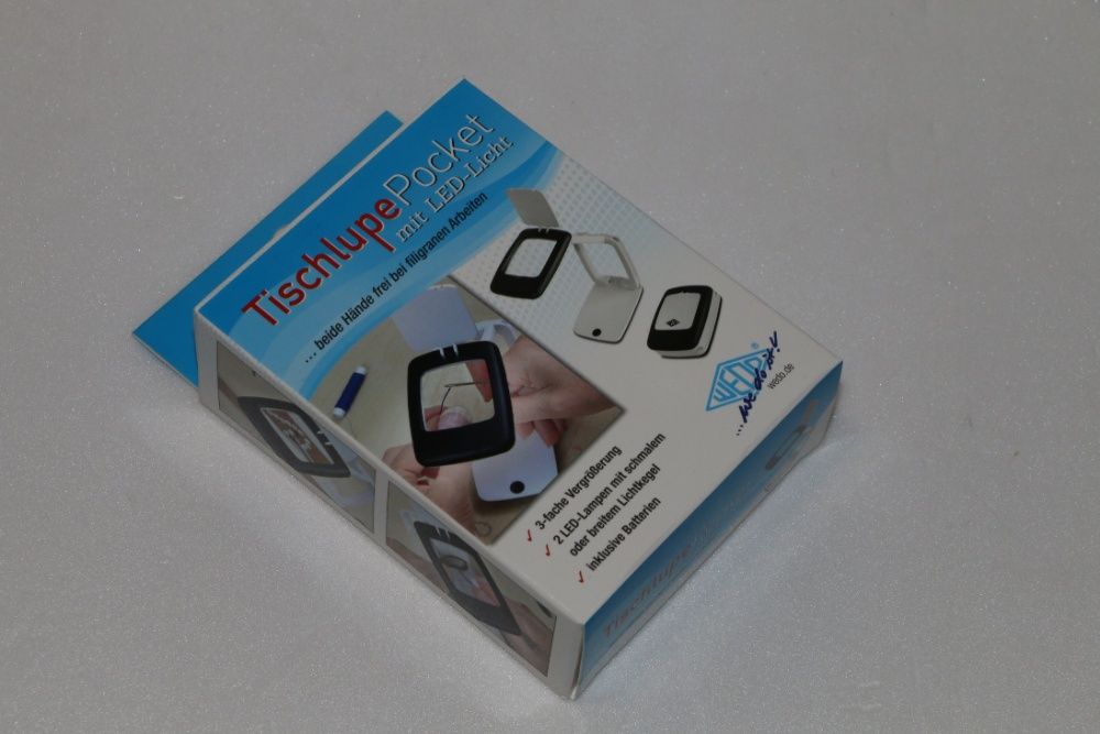 настолна сгъваема лупа с LED светлина и 3x увеличение, WEDO Германия