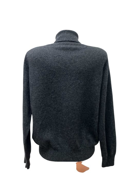 Дамски кашмирен пуловер размер L / XL 100% КАШМИР сив поло яка