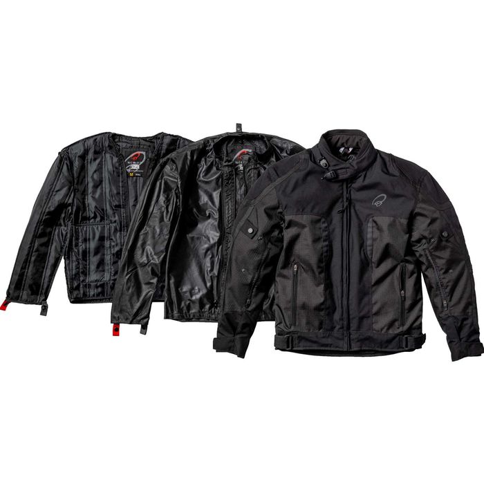 Geaca moto Black Zeal cu 2 mesade detasabile (termica & impermeabila)