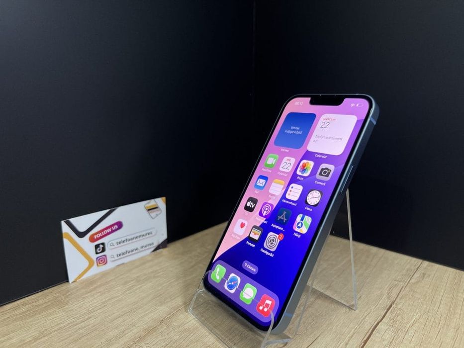iPhone 14 128Gb Blue Second-Hand Ca nou 3 ani garanție, Telefoane Mure