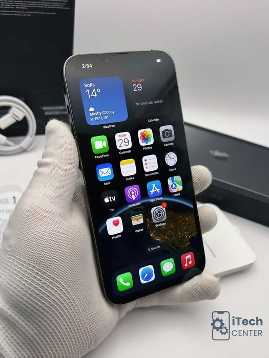 iPhone 13 Pro MAX, 128GB, 100% батерия, КАТО НОВ, 1г. пълна ГАРАНЦИЯ!