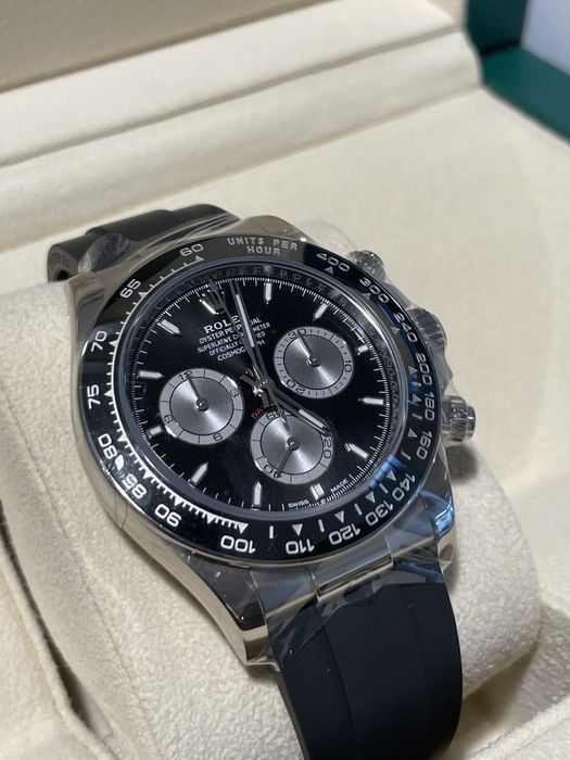 Часовник Rolex Daytona Oysterflex White Gold Black Dial