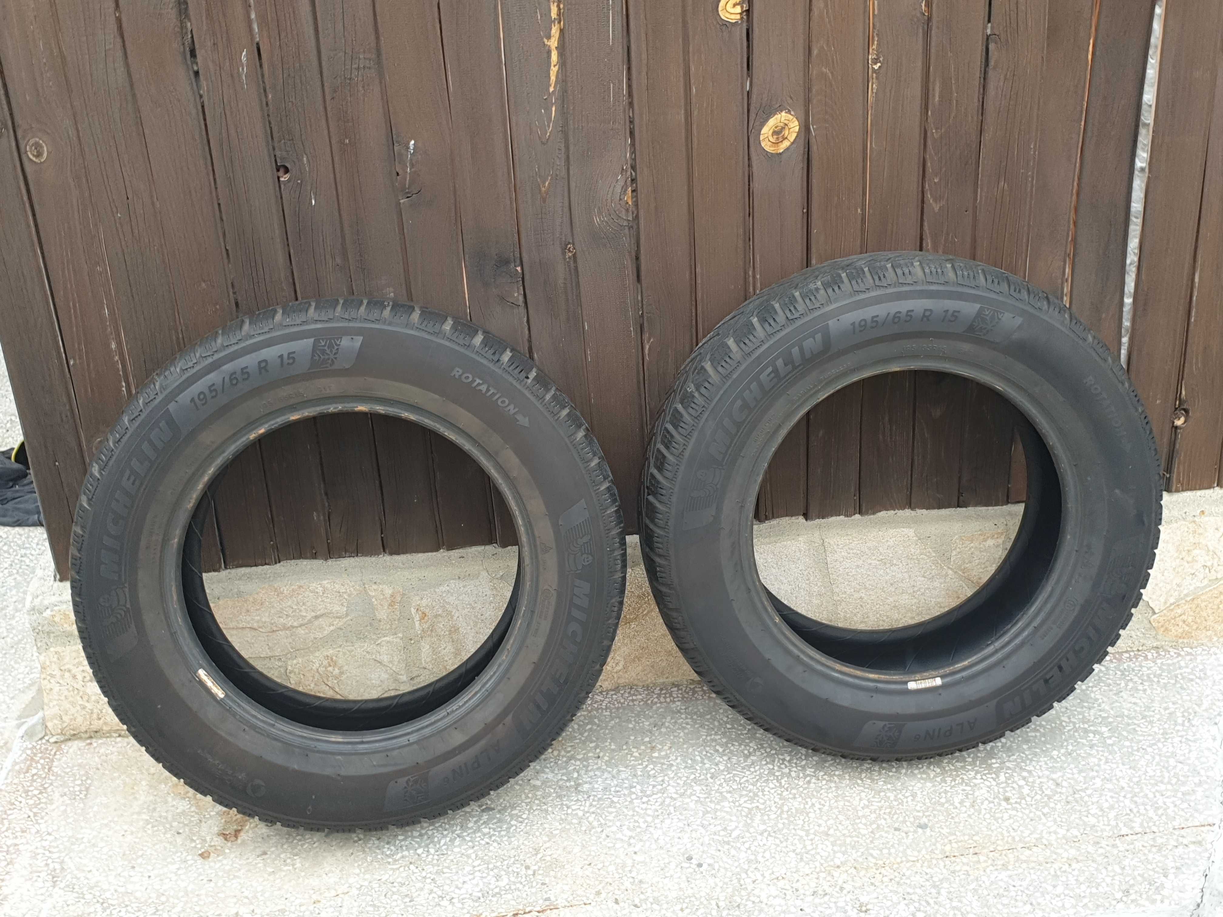 2 броя зимни гуми MICHELIN Alpin 6 195/65 R15 91T