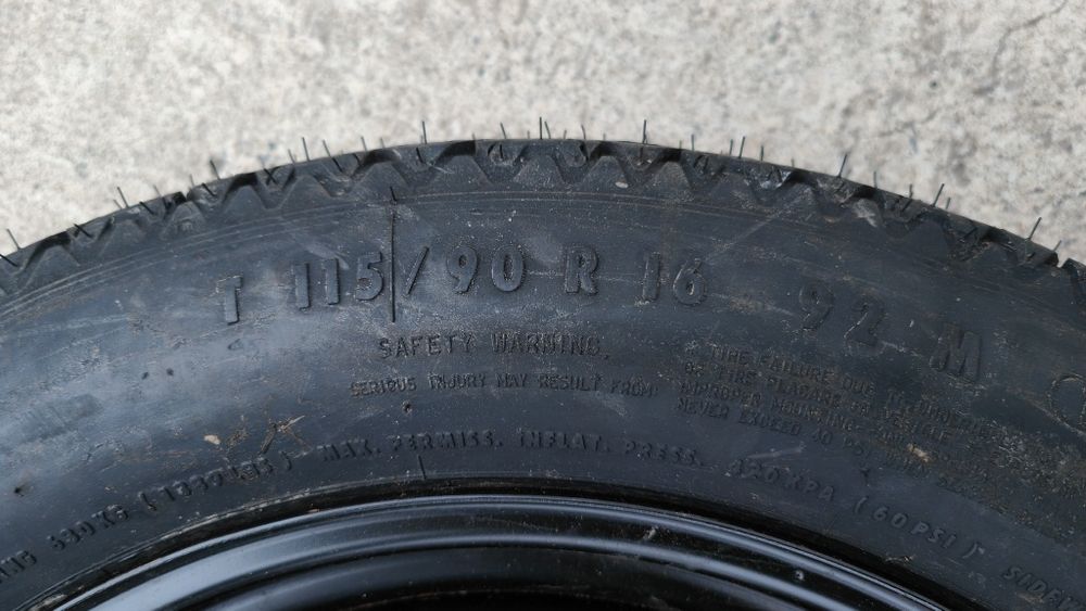Резервна гума 16 " (патерица) за БМВ 5х120