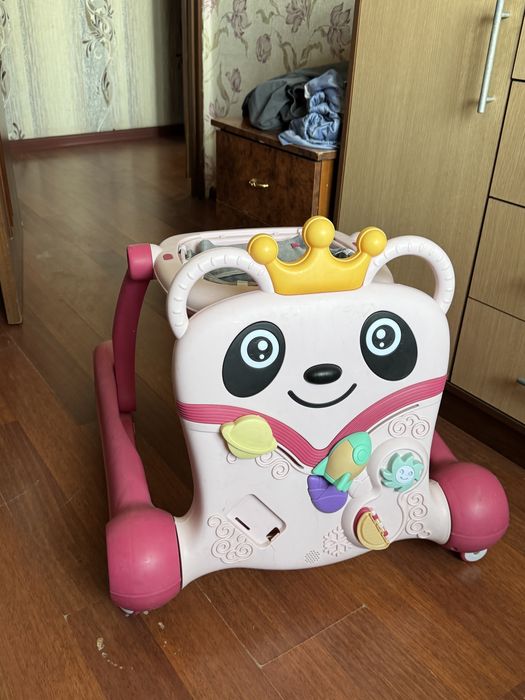 Ходунки каталка розовый