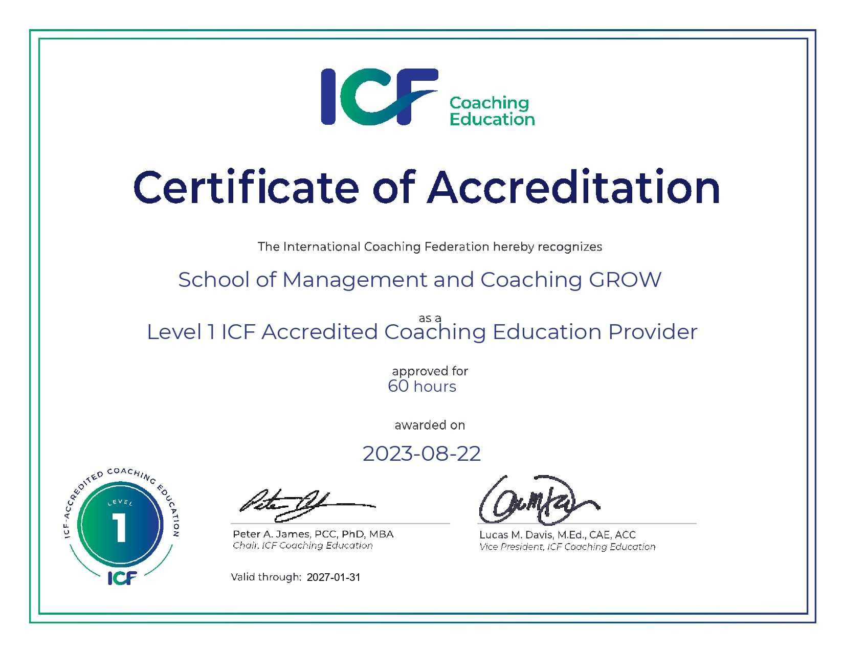 Обучение коучингу -Международная аккредитованная программа ICF