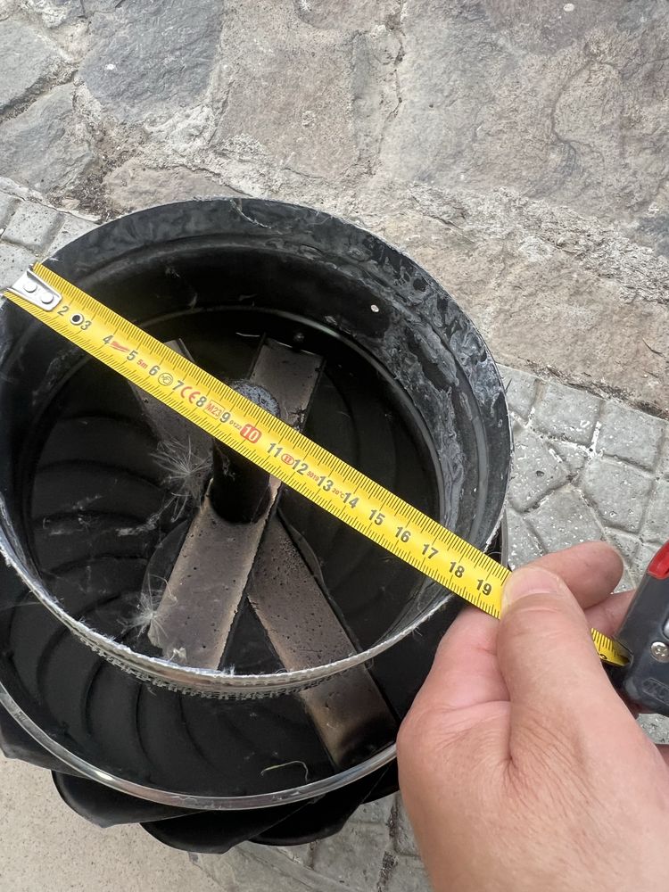 Capac ( pălărie terminal ) ROTATIV CU TALPĂ din Inox 180cm