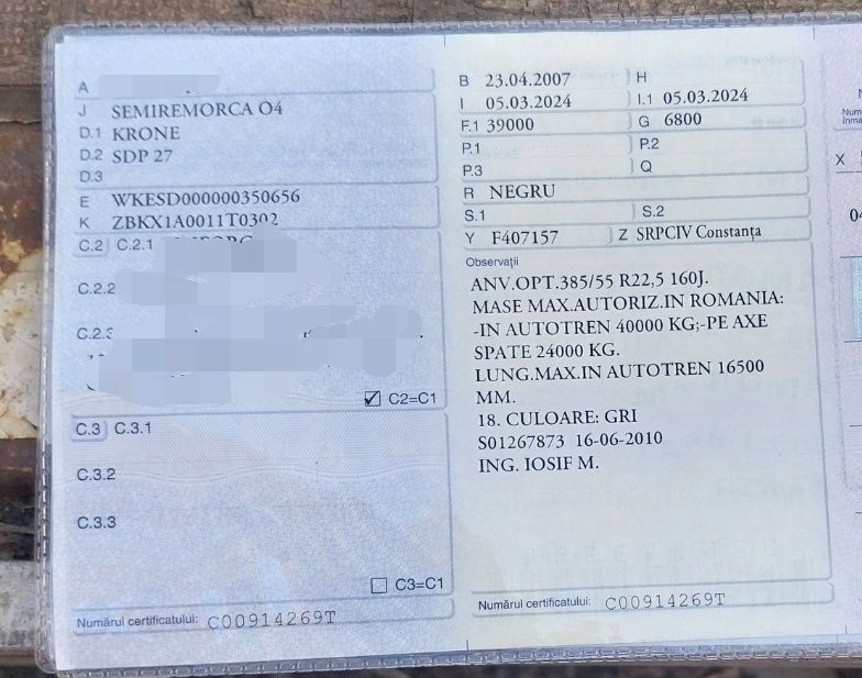 Vand Daf xf 105.460 automat/remorca krone