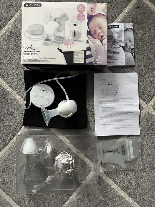 Електрическа помпа Suavinex + силиконова помпа Haakaa