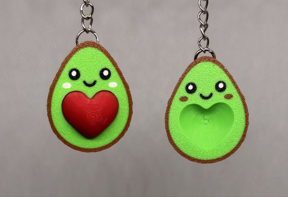 Breloc magnetic avocado inimioara