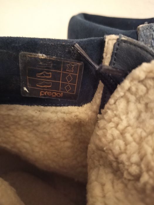 Bocanci din piele naturală cu imprimeu multicolor mărimea 36