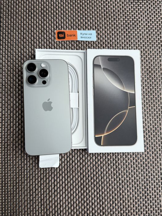 НОВ! *ЛИЗИНГ* iPhone 16 Pro 256Gb Natural Titanium / Гаранция