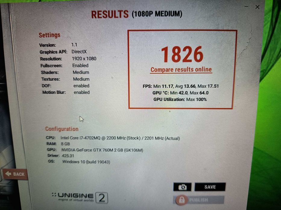 Laptop Acer gaming, Core i7 4702MQ, GTX 760m 2gb ddr5, 8gb, ssd 240