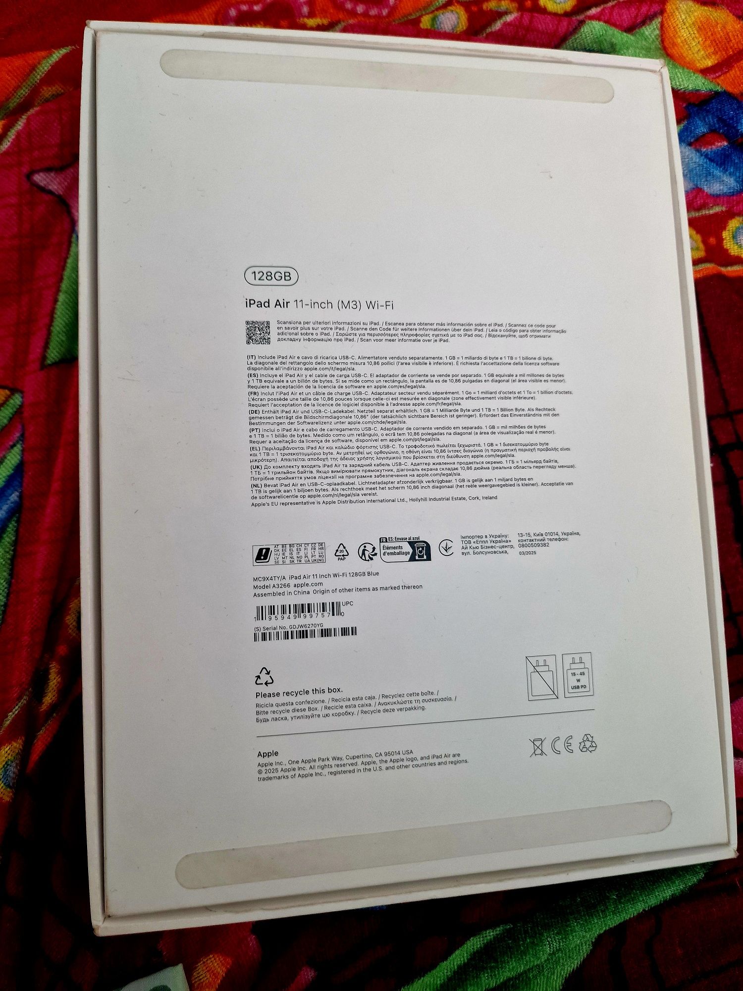 Ipad Air 11-inch (M3) WI-FI 128GB