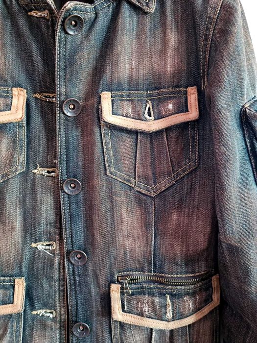 Geacă denim pictată manual