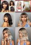 Peruca superba saten,blond ombre suvite valuri bob calitate ca natural
