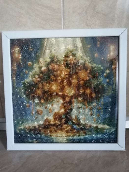 Vând tablouri cu diamante artificiale rotunde