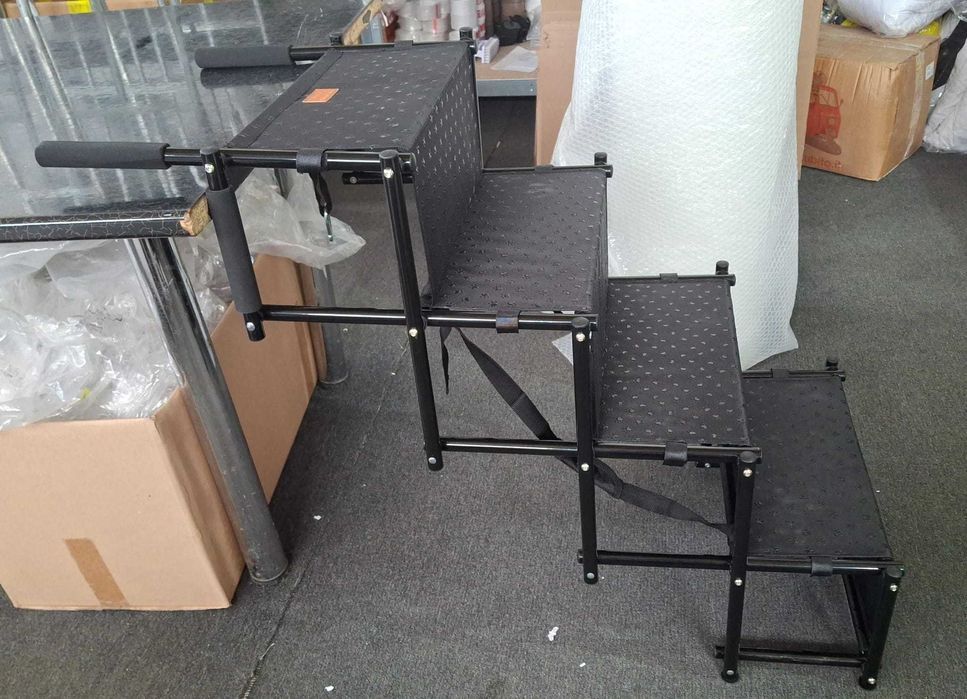 Scara pliabila Bella & Balu pentru caini, 4 trepte, negru